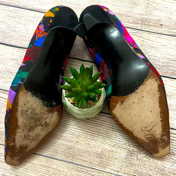 STUART WEITZMAN VINTAGE ‘80s multicolored heels Size 9 - Picture 9 of 11